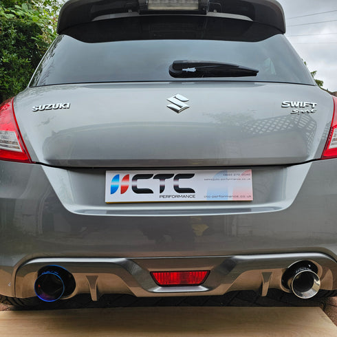 Stainless Steel Exhaust Tips (PAIR) <br> Suzuki Swift Sport ZC32S <br> 2011-2017